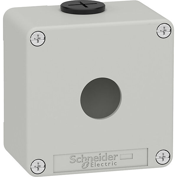 Schneider Electric Leergehäuse XAP, Metall grau, für 1x22mm XAPD1201